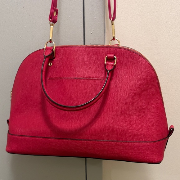 Coach Fuchsia Leather Satchel - Picture 2 of 9